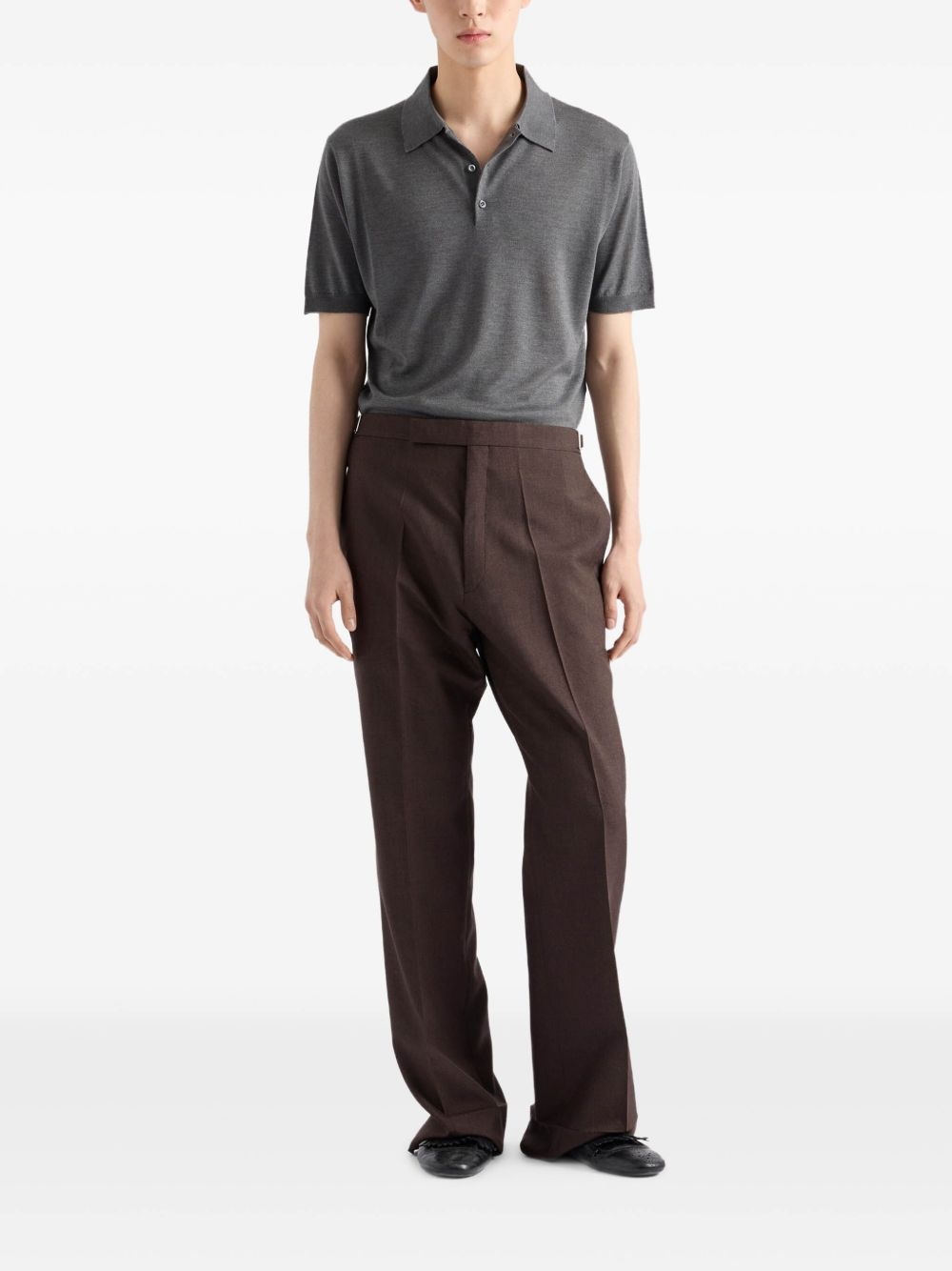 knitted polo shirt - 2