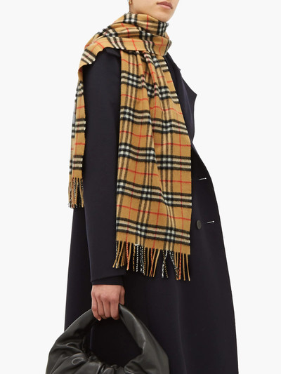 Burberry Vintage check brushed-cashmere scarf outlook