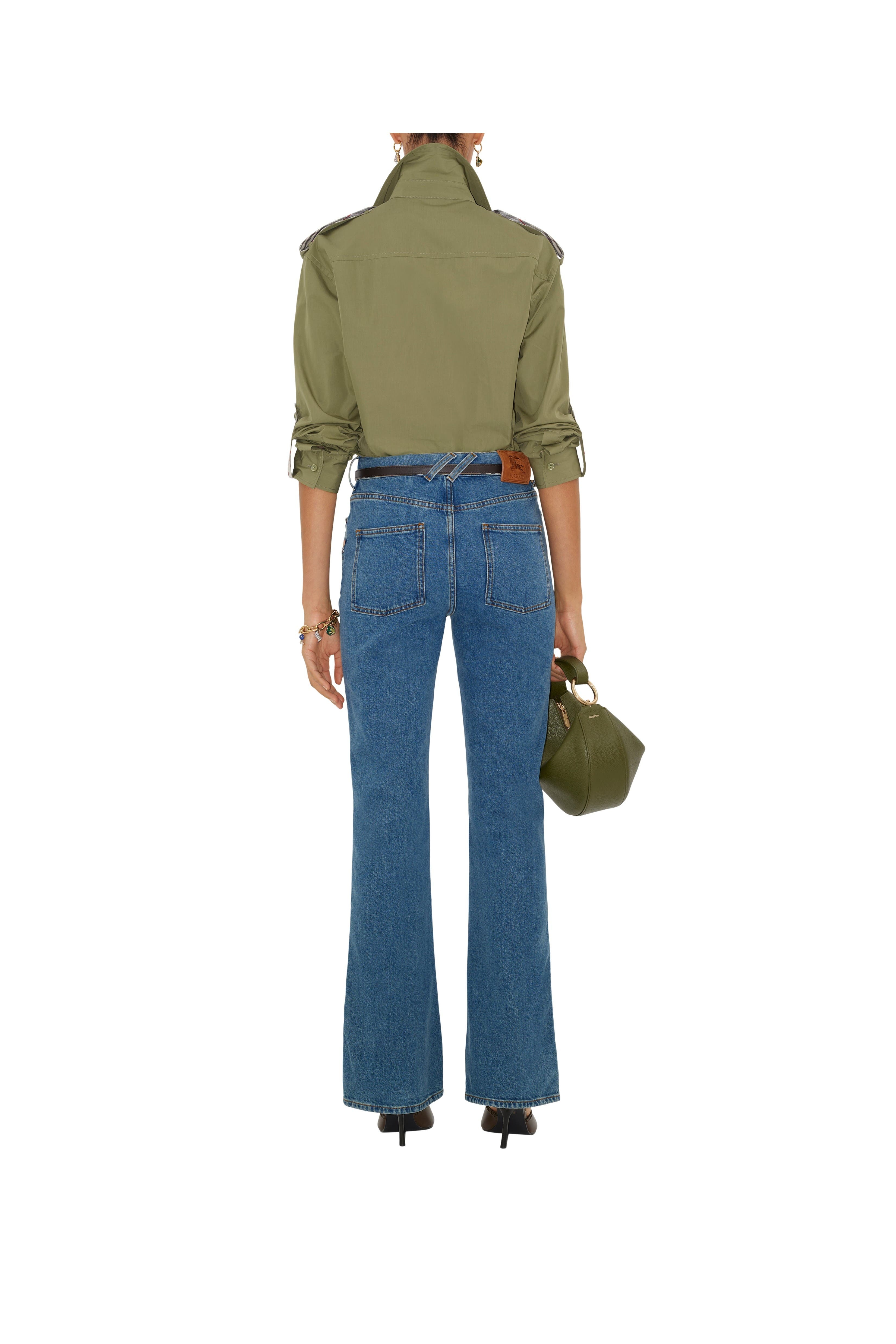 burberry High Rise Bootcut Jeans in Mid Blue at Nordstrom - 4