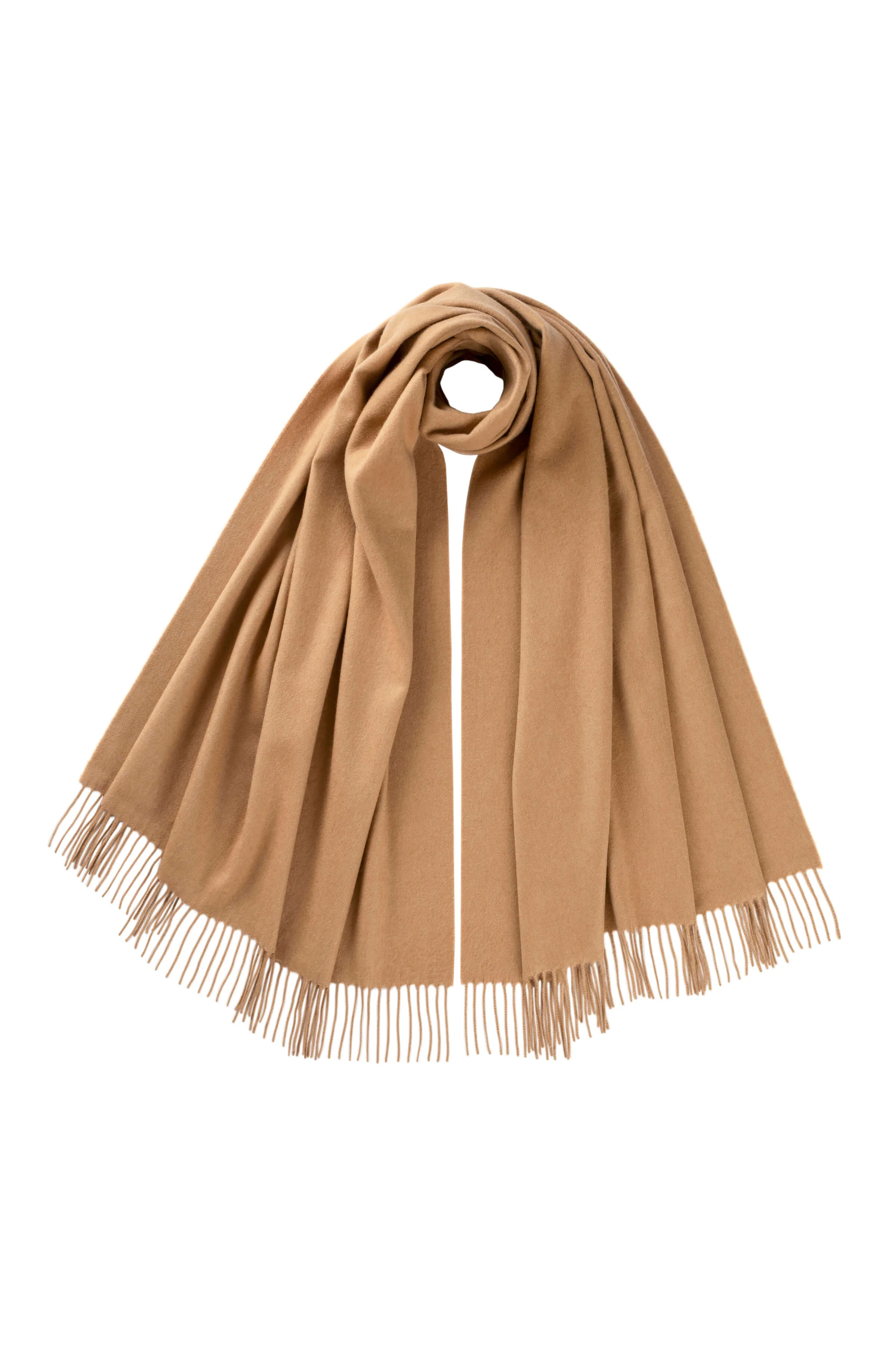 Camel Cashmere Stole - 1