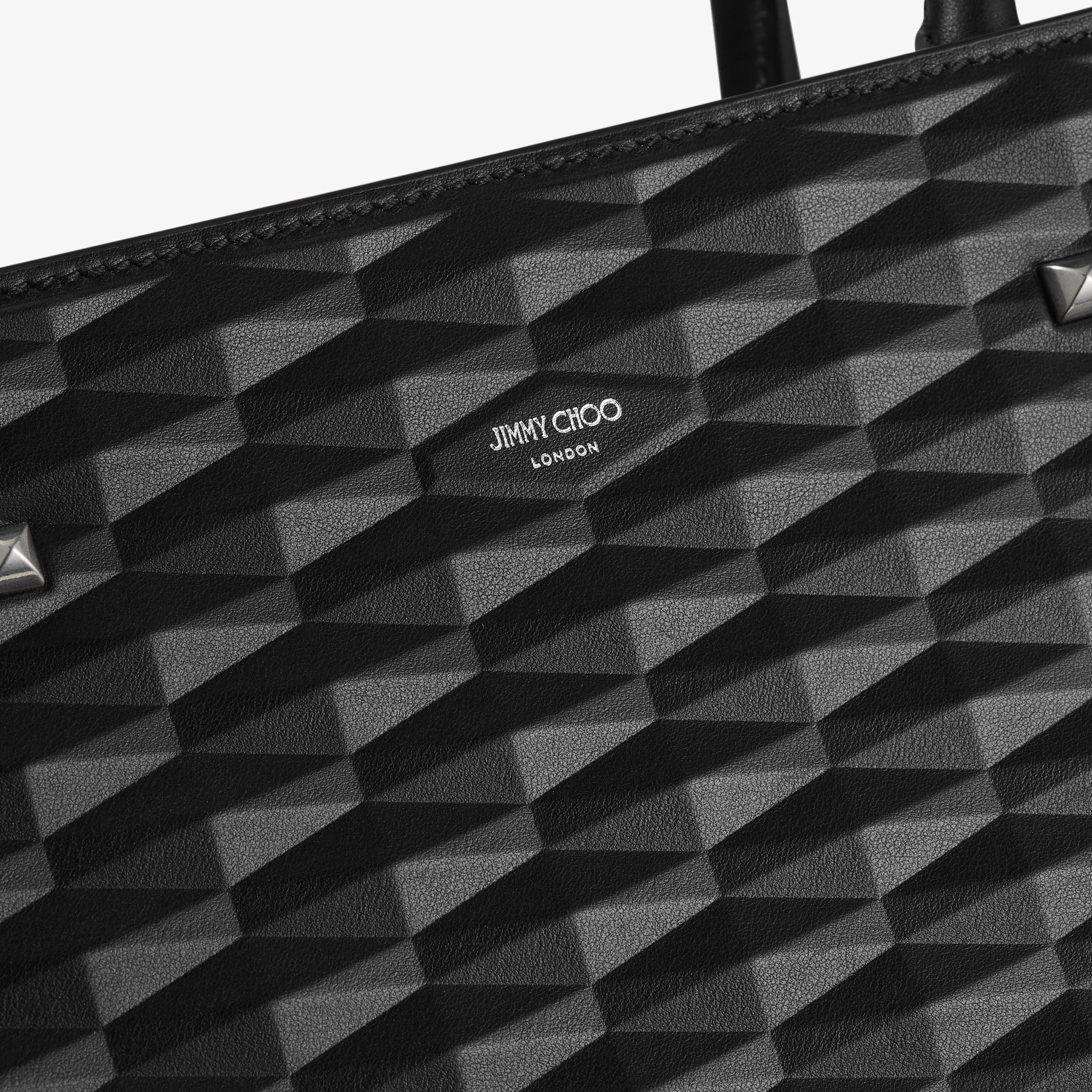 Avenue M Tote
Black Diamond Embossed 3D Leather Tote Bag - 4