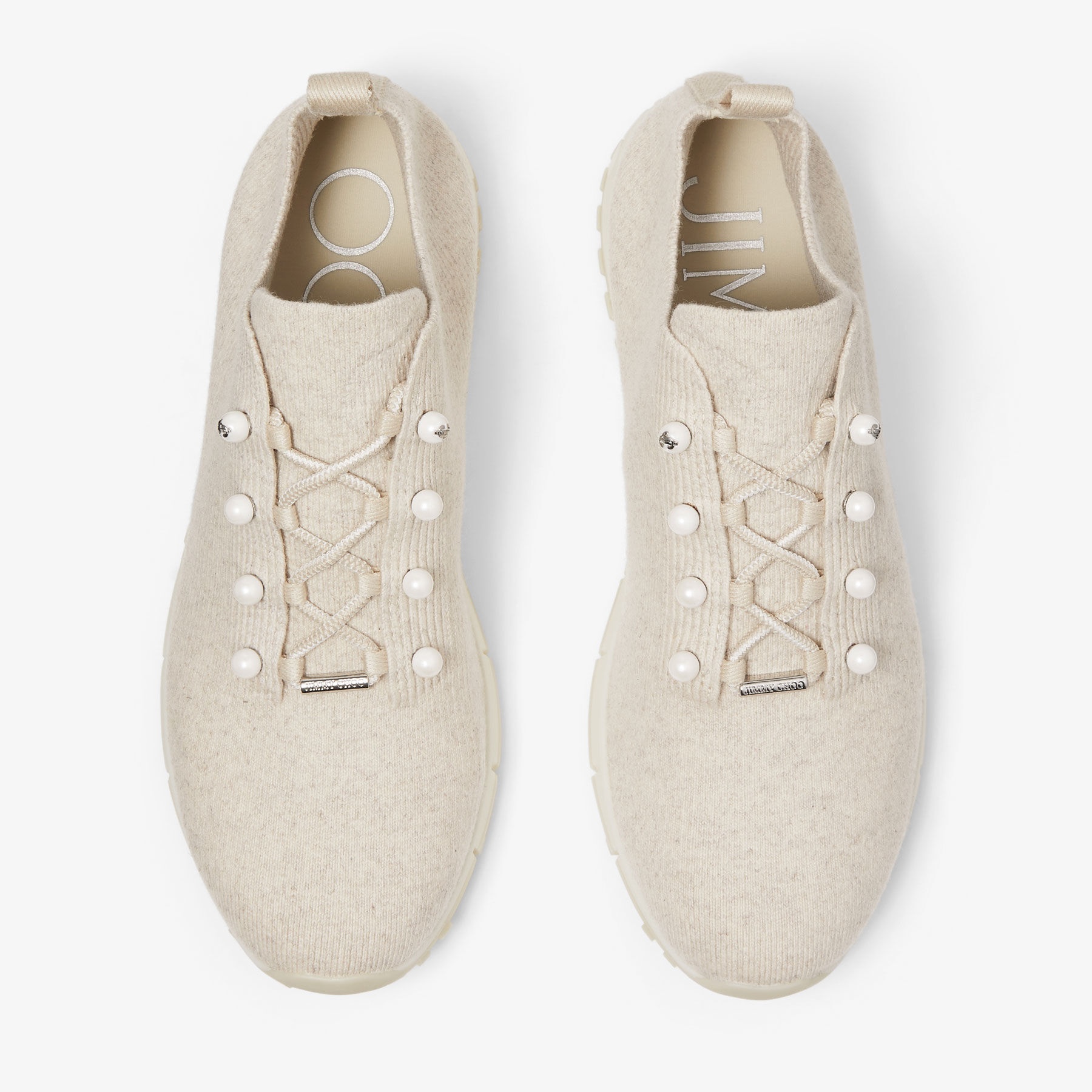 ★JIMMY CHOO★Veles★Bamboo Cashmere Knit スニーカー JIMMY CHOO Veles Bamboo Cashmere Knit Trainers | REVERSIBLE