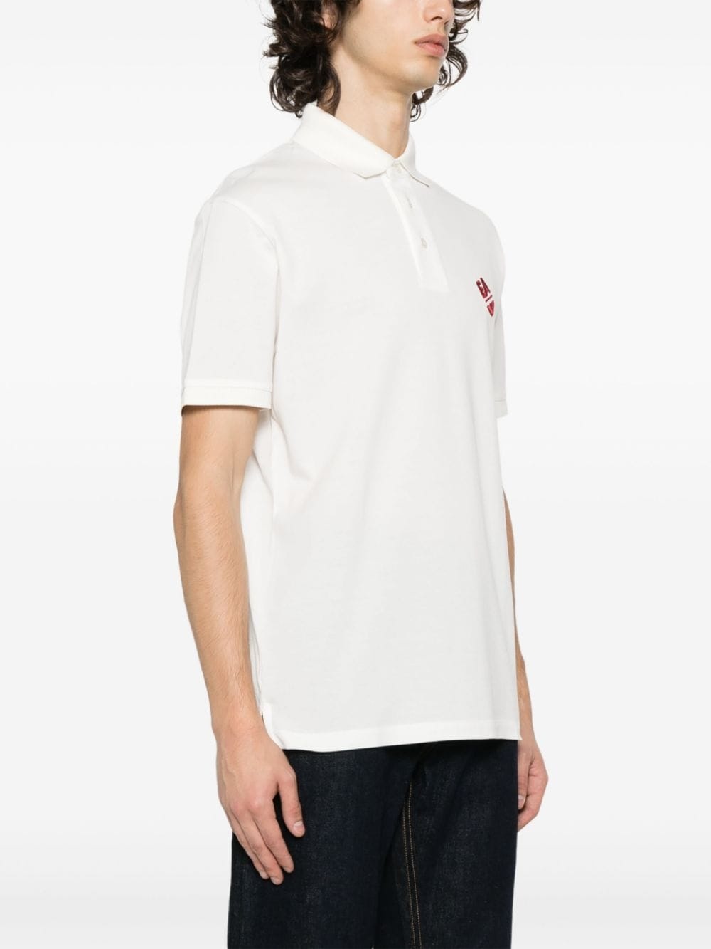 logo-embroidered polo shirt - 3