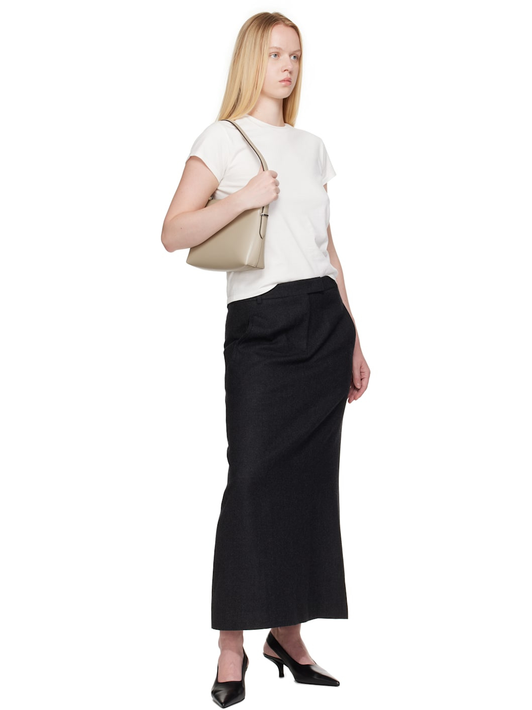 Taupe Bevel Leather Wristlet Clutch - 4