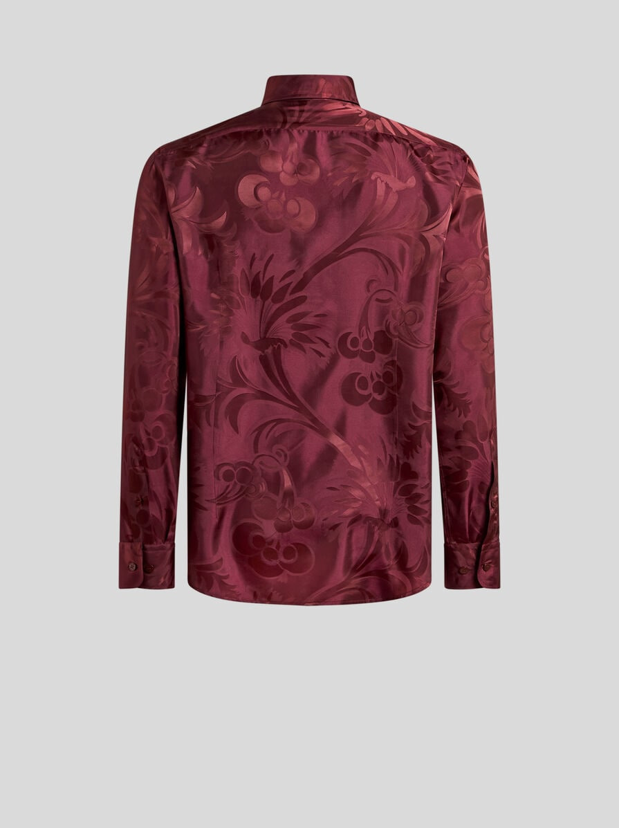 FLORAL LEAFY JACQUARD ROMA SHIRT - 5