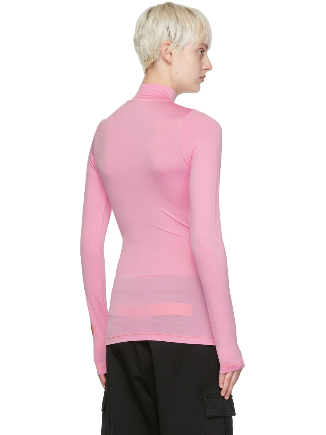 Pink Viscose Long-Sleeve T-Shirt - 3