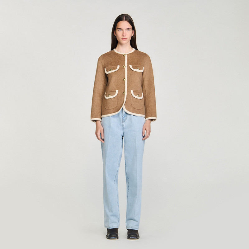 Sandro DOUBLE-FACED JACKET outlook