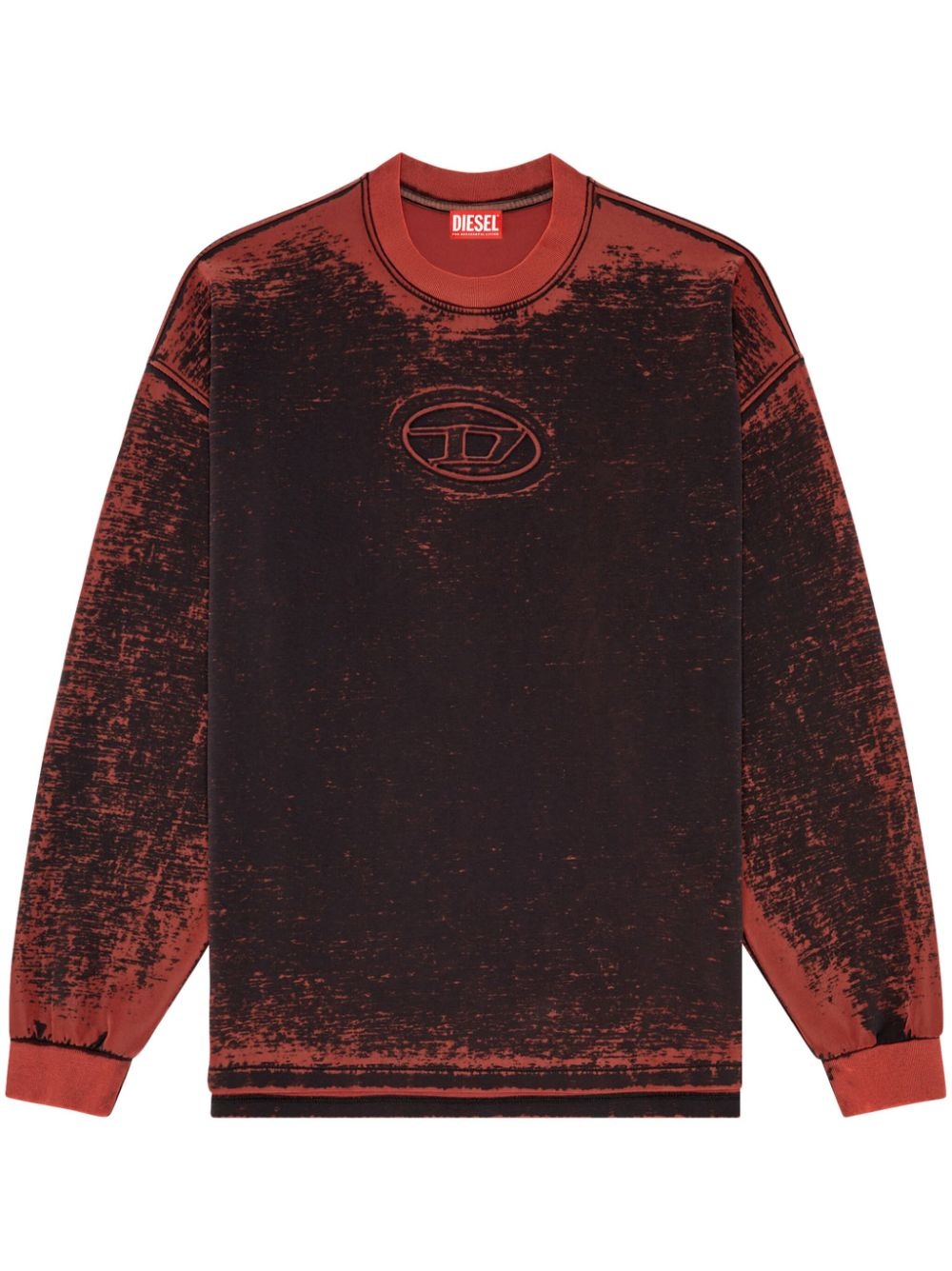 logo-print cotton jumper - 1