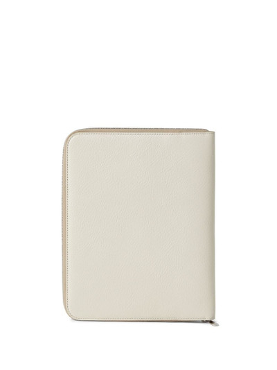 Brunello Cucinelli zip-up leather case outlook