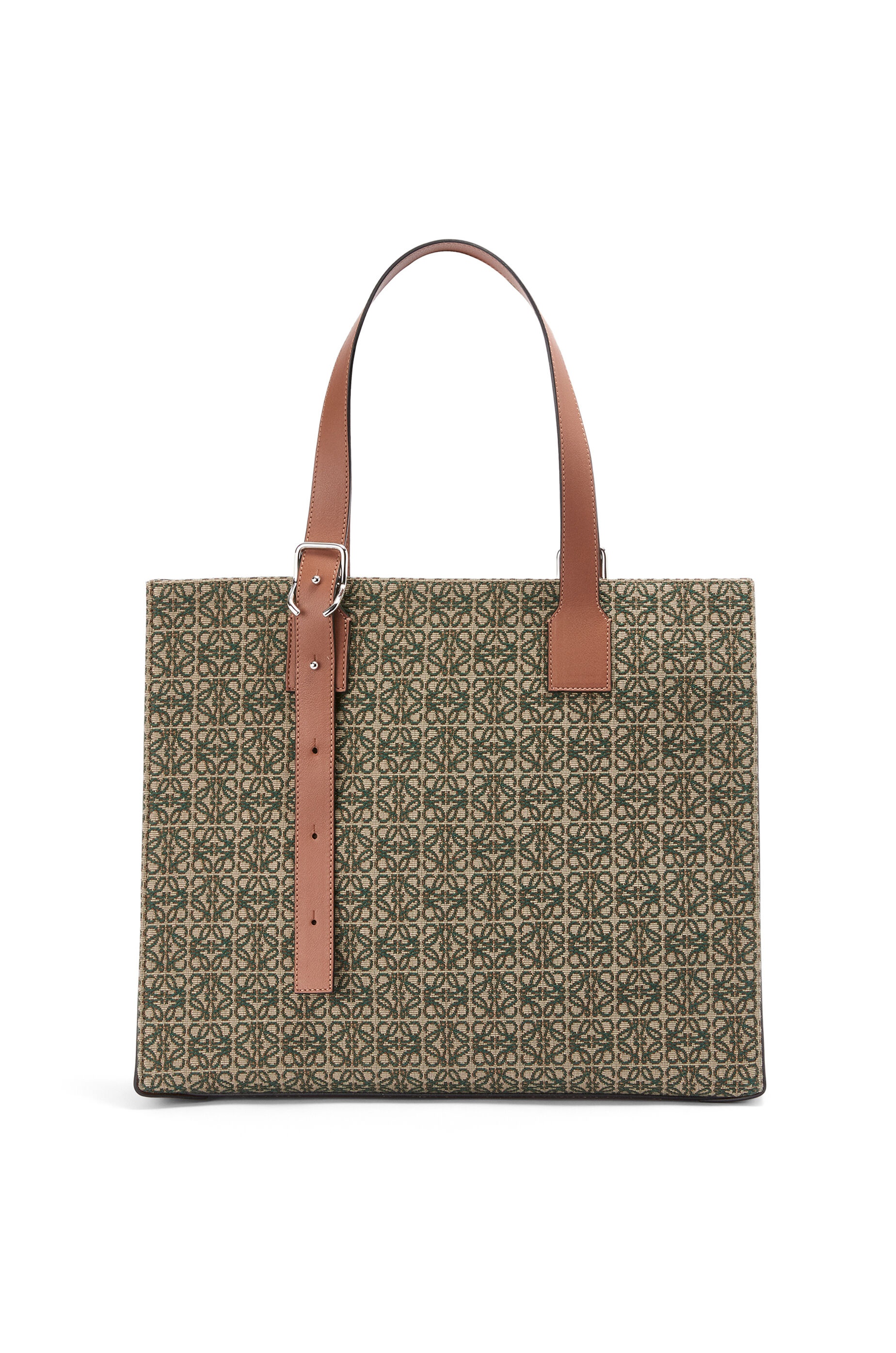 Buckle Horizontal tote in Anagram jacquard and calfskin - 1