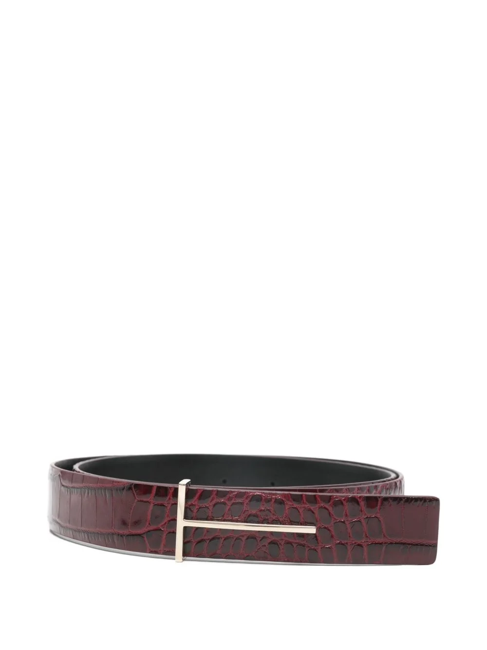 embossed-leather belt - 1