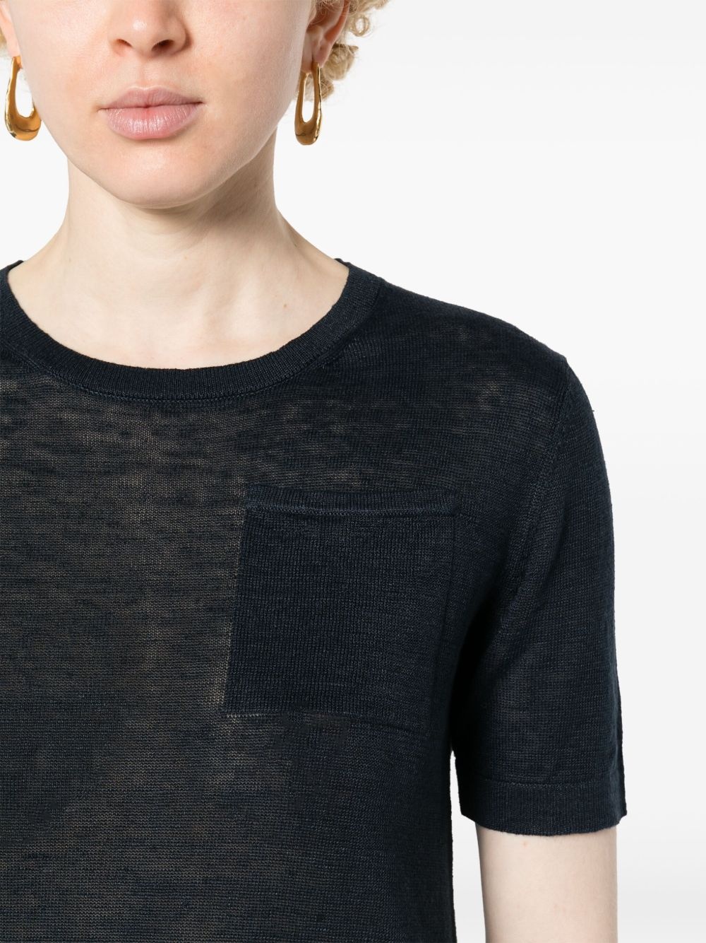linen knitted top - 5
