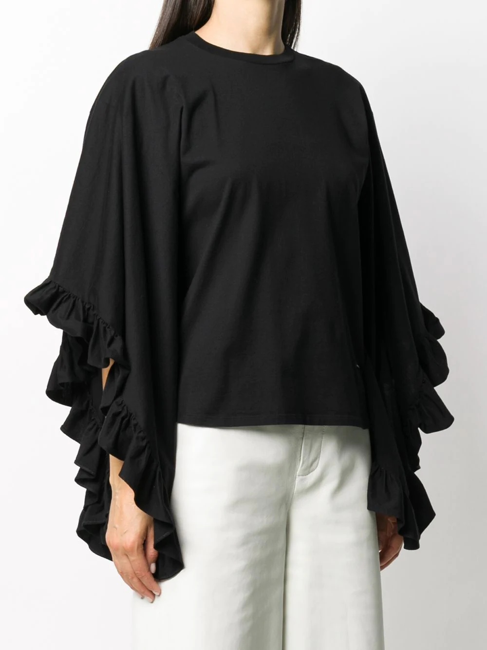 asymmetric flared sleeve top - 3