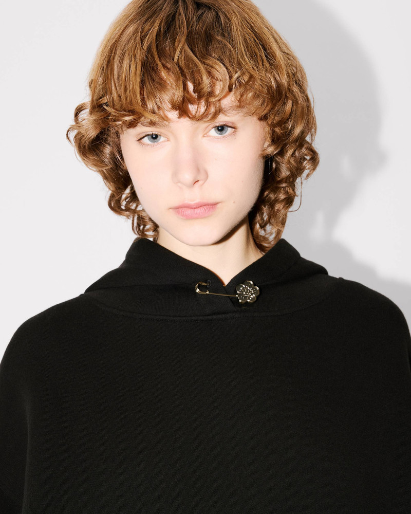 'Boke Flower' pin oversized hoodie in cotton 6