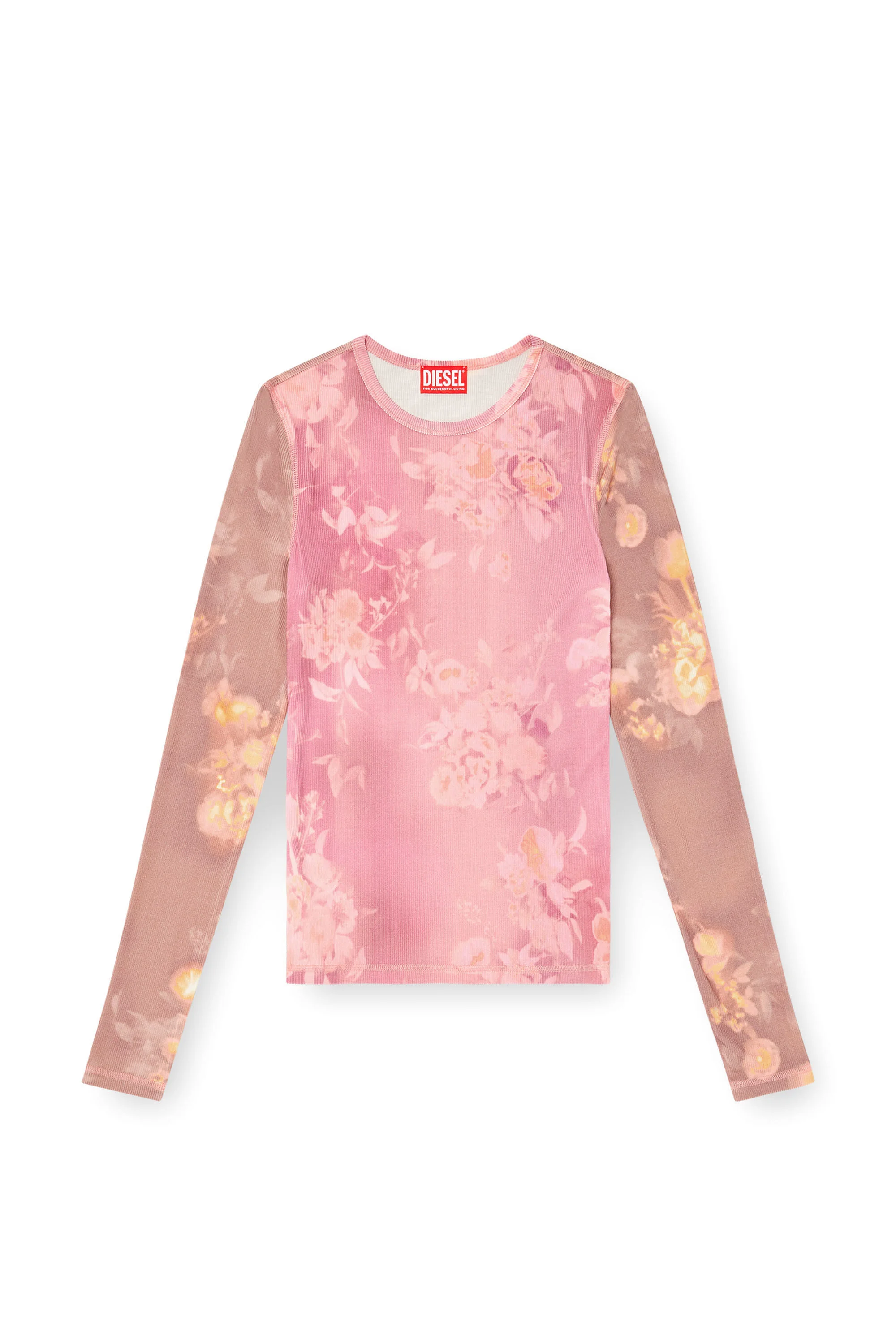 TOP IN FLORAL-PRINT RIBBED JERSEY - 1