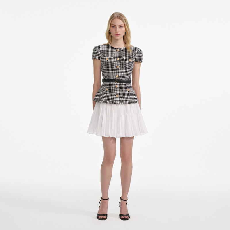 Houndstooth Mini Dress 1