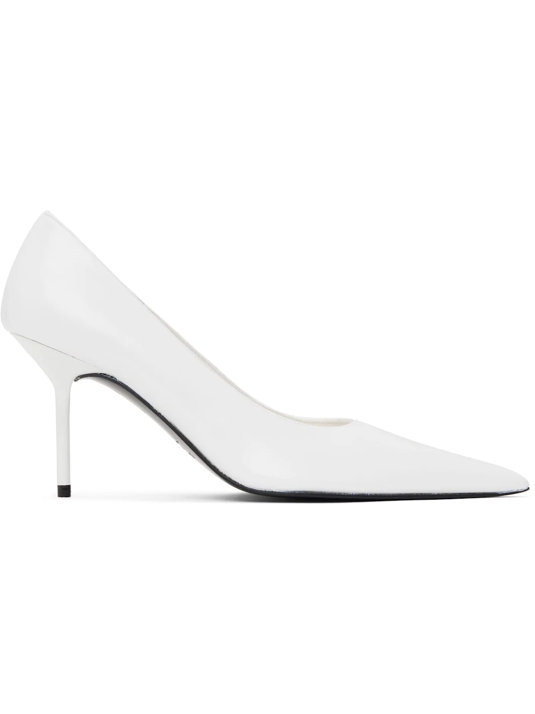 White Pointed Toe Heels - 1