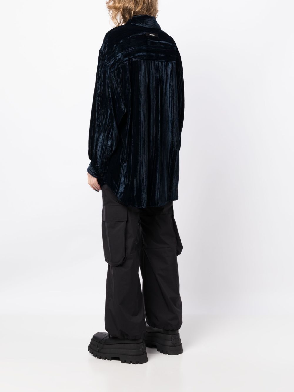velvet crinkled shirt - 4