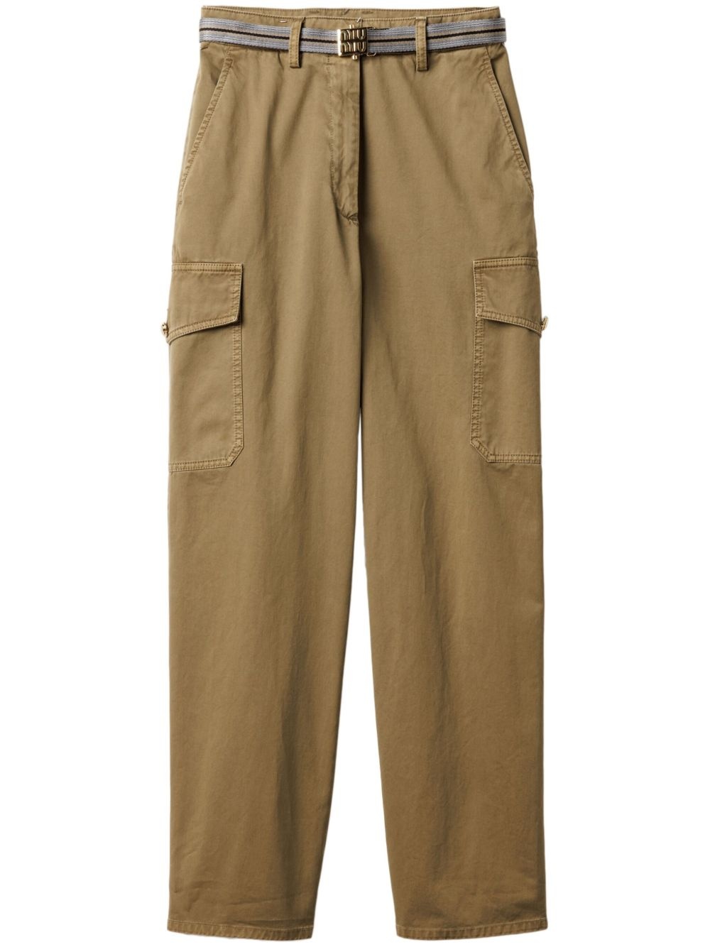 garment-dyed cotton trousers - 1