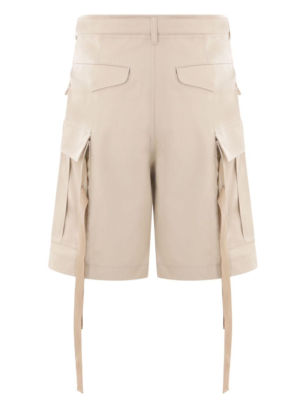 belted twill cargo shorts - 2