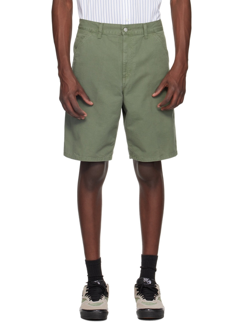 Khaki Single Knee Shorts 1