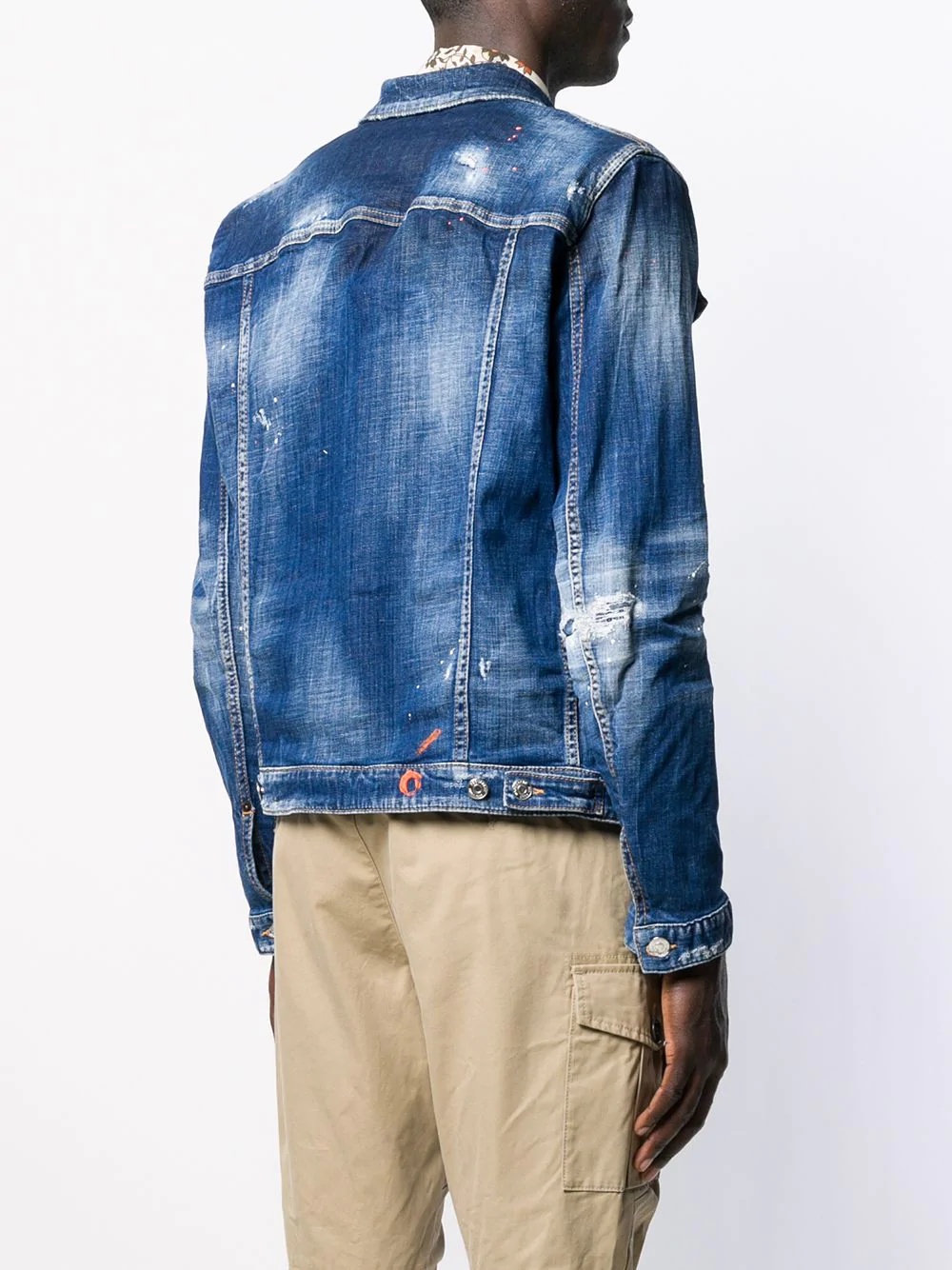 acid-wash denim jacket - 4