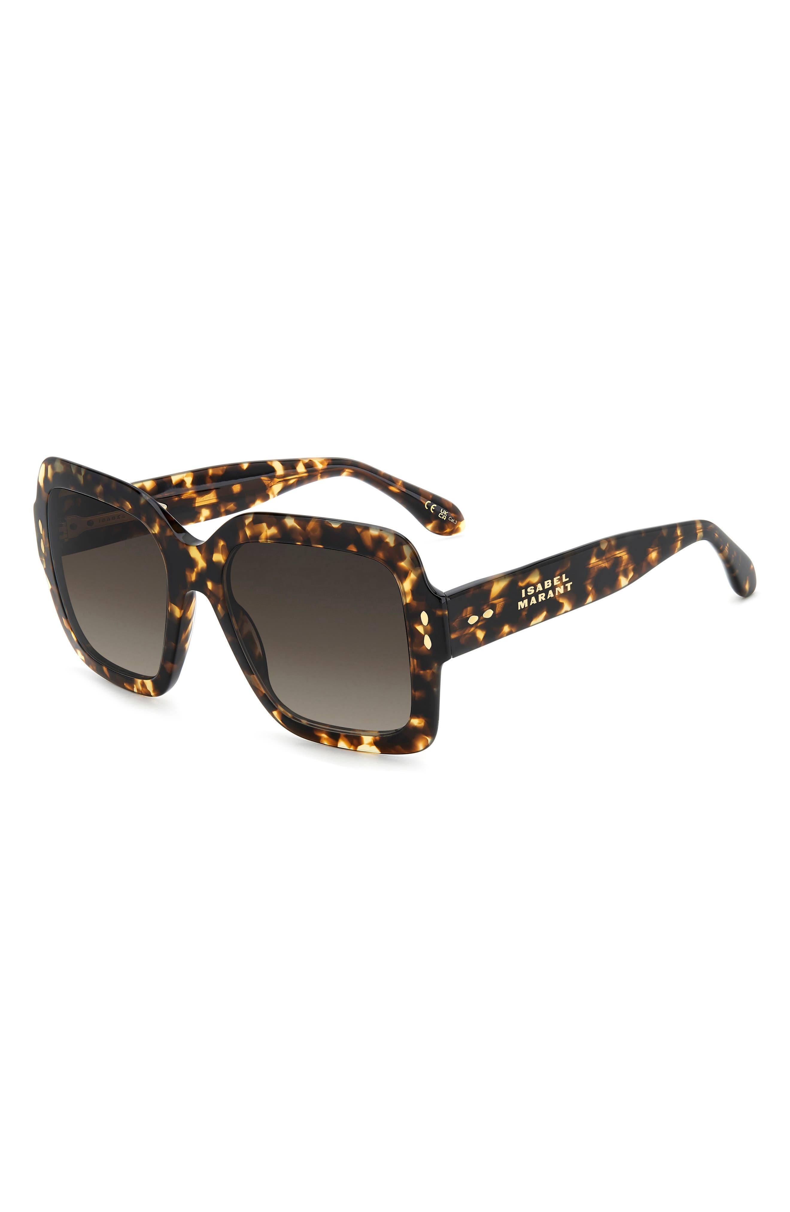 Isabel Marant 54mm Gradient Square Sunglasses in Havana/Brown Sf at Nordstrom - 2