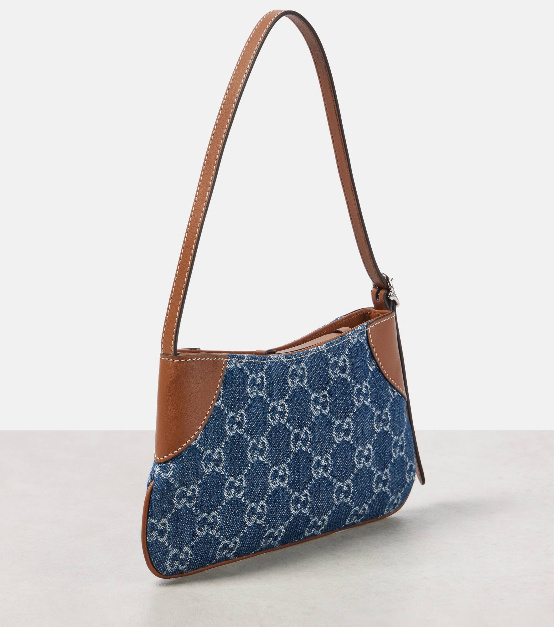 GG Emblem Super Mini denim shoulder bag - 4