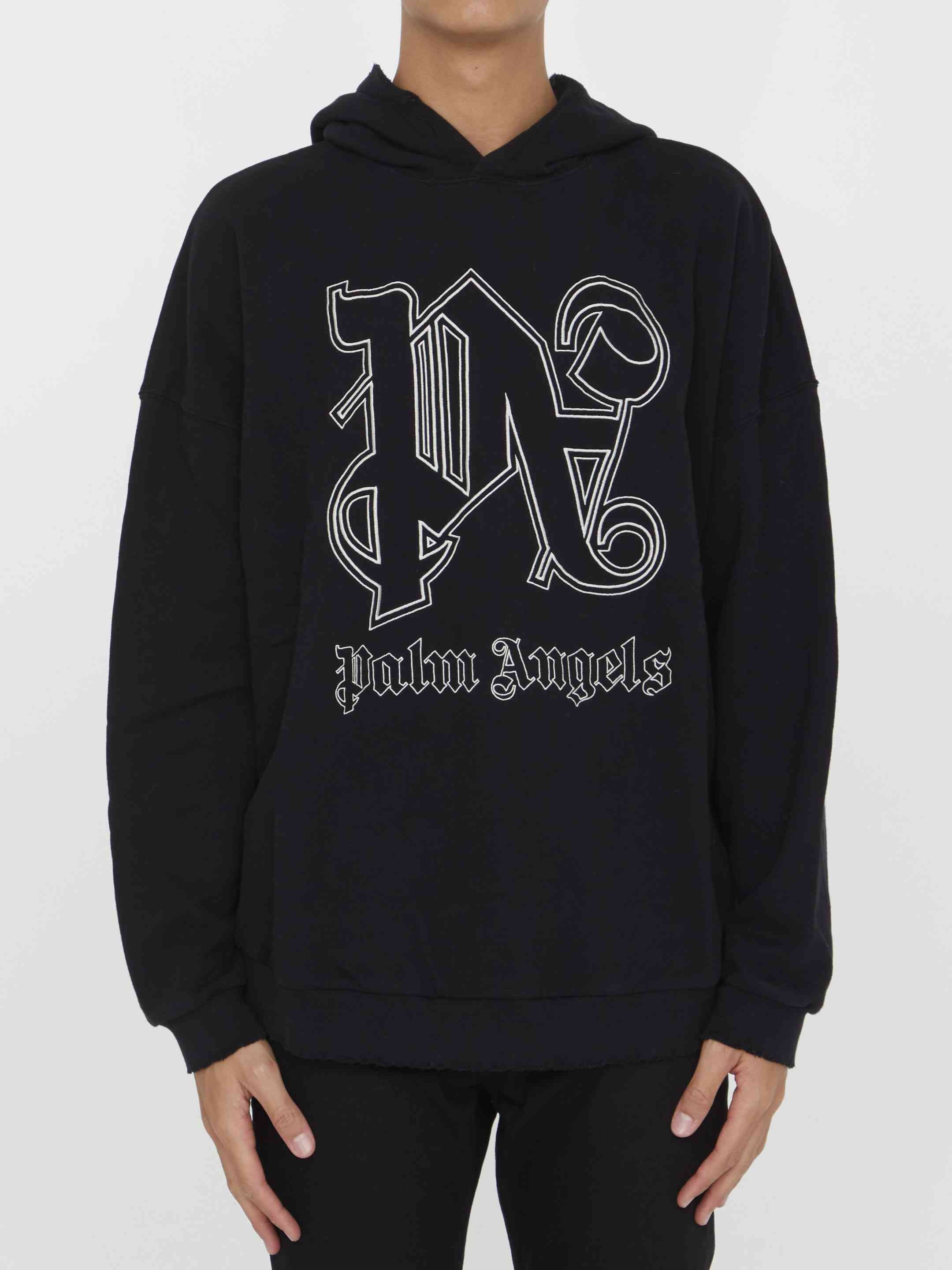 Palm Angels Men Monogram Hoodie - 1