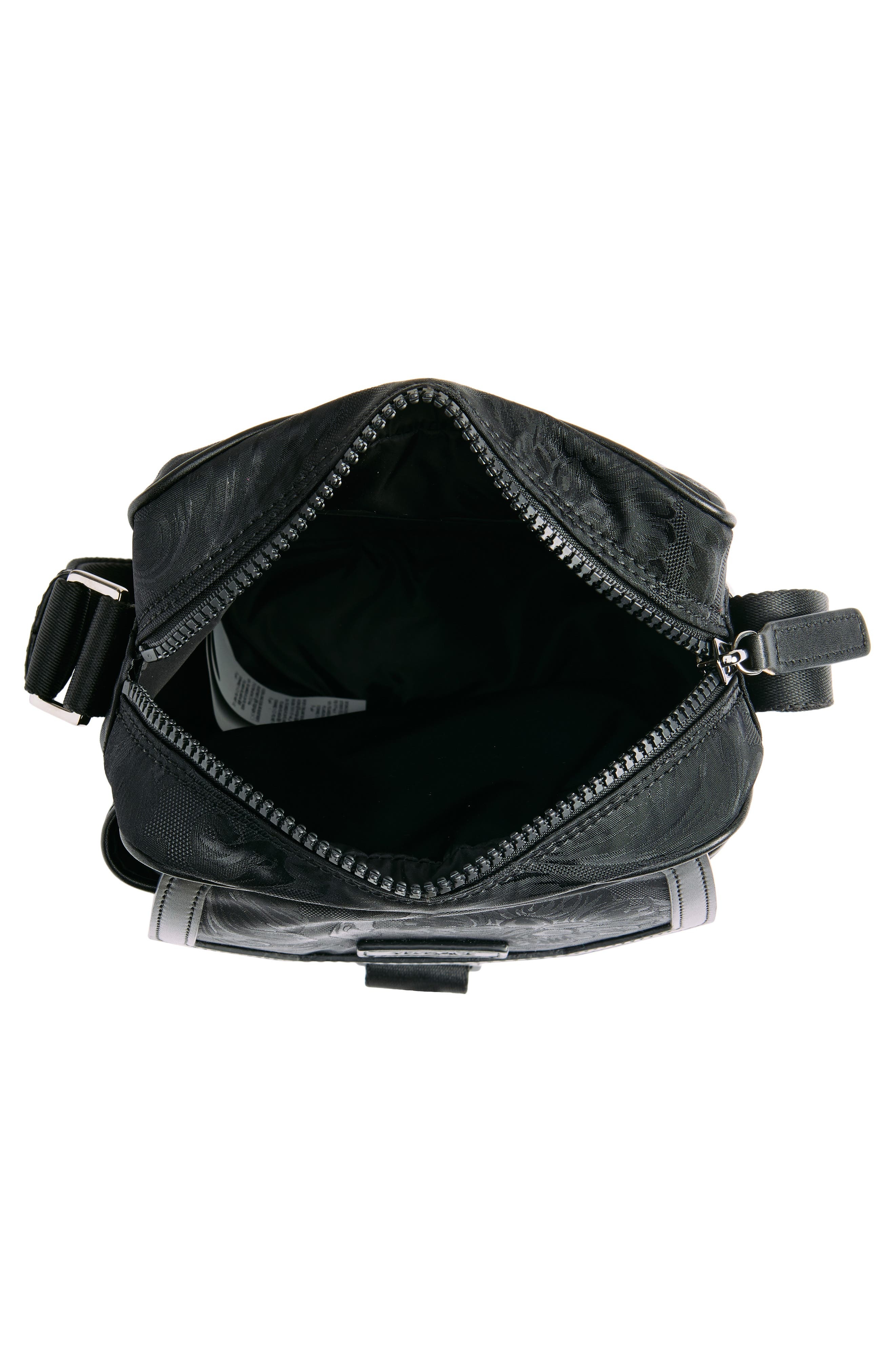 Versace Barocco Nylon Messenger Bag in Black-Ruthenium at Nordstrom - 3