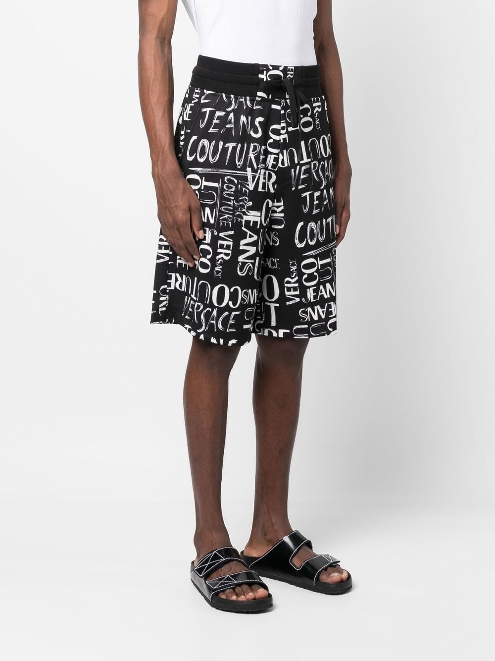 logo-print knee-length shorts - 3