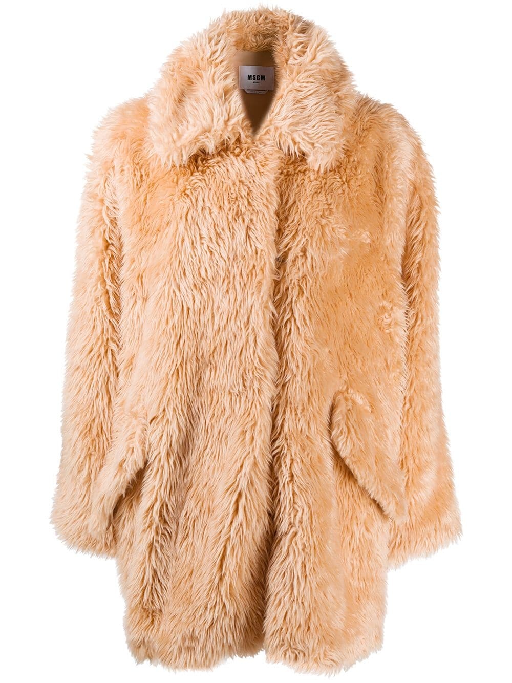 faux shearling coat - 1