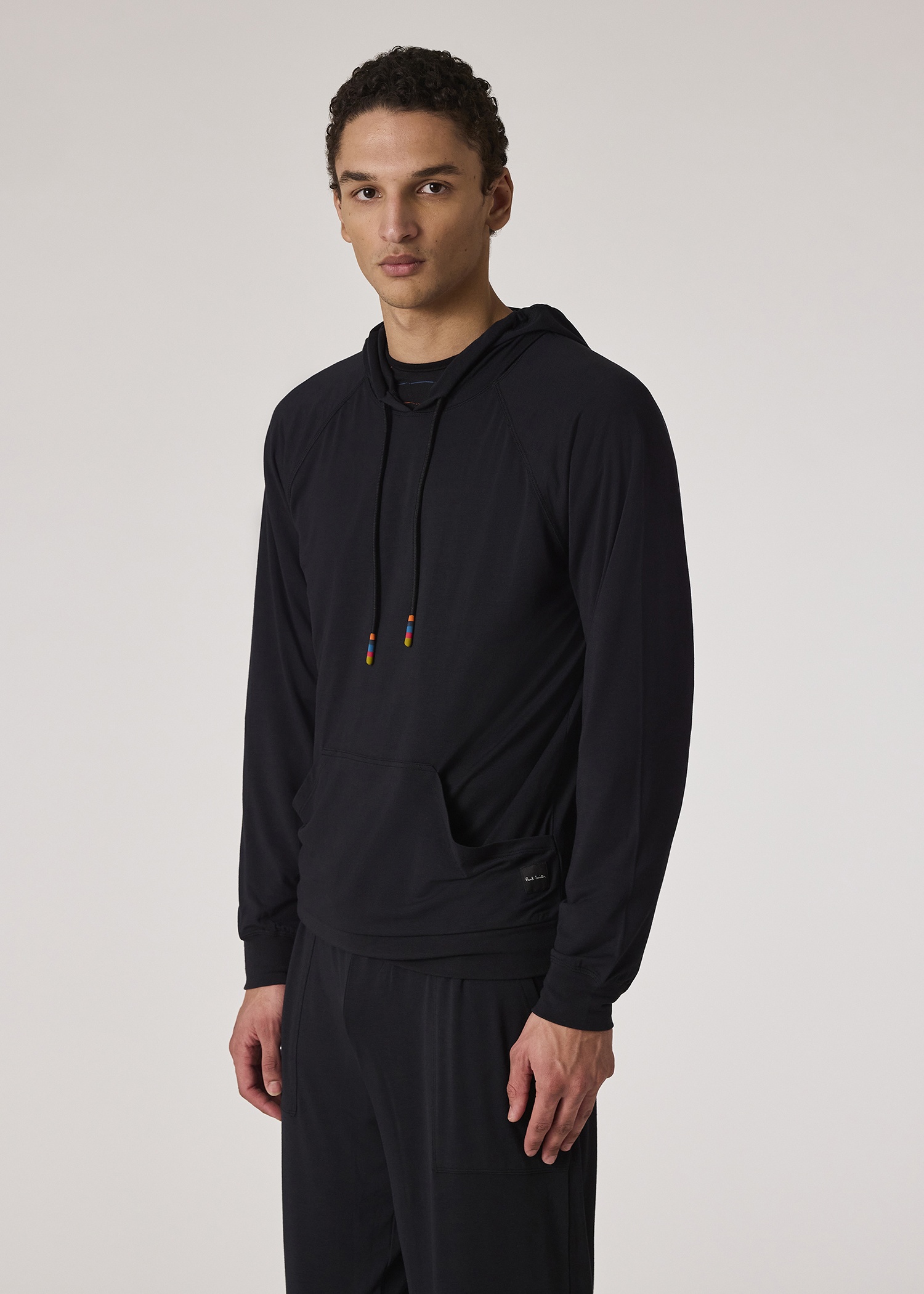 Black Modal-Blend Lounge Hoodie - 3