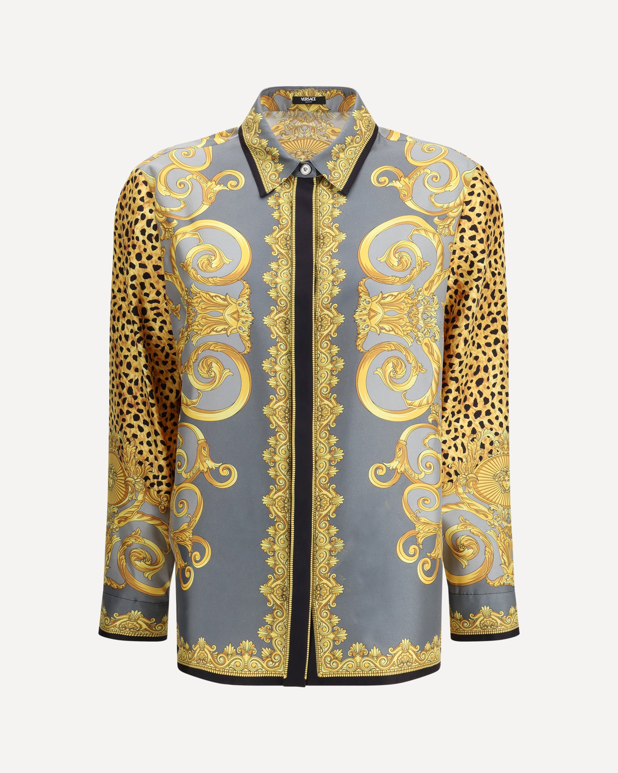 Silk Cheetah Foulard Shirt - 1
