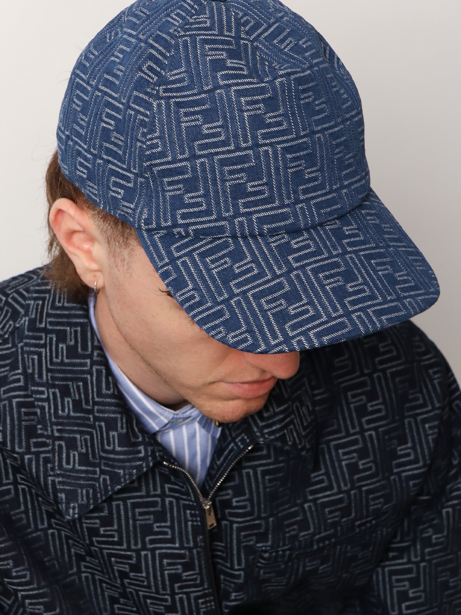 Fendi Ff Jacquard Denim Baseball Hat - 2