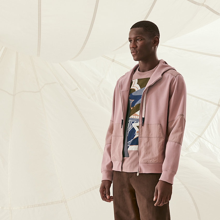 "Voil'H " zipped hooded sweater - 1
