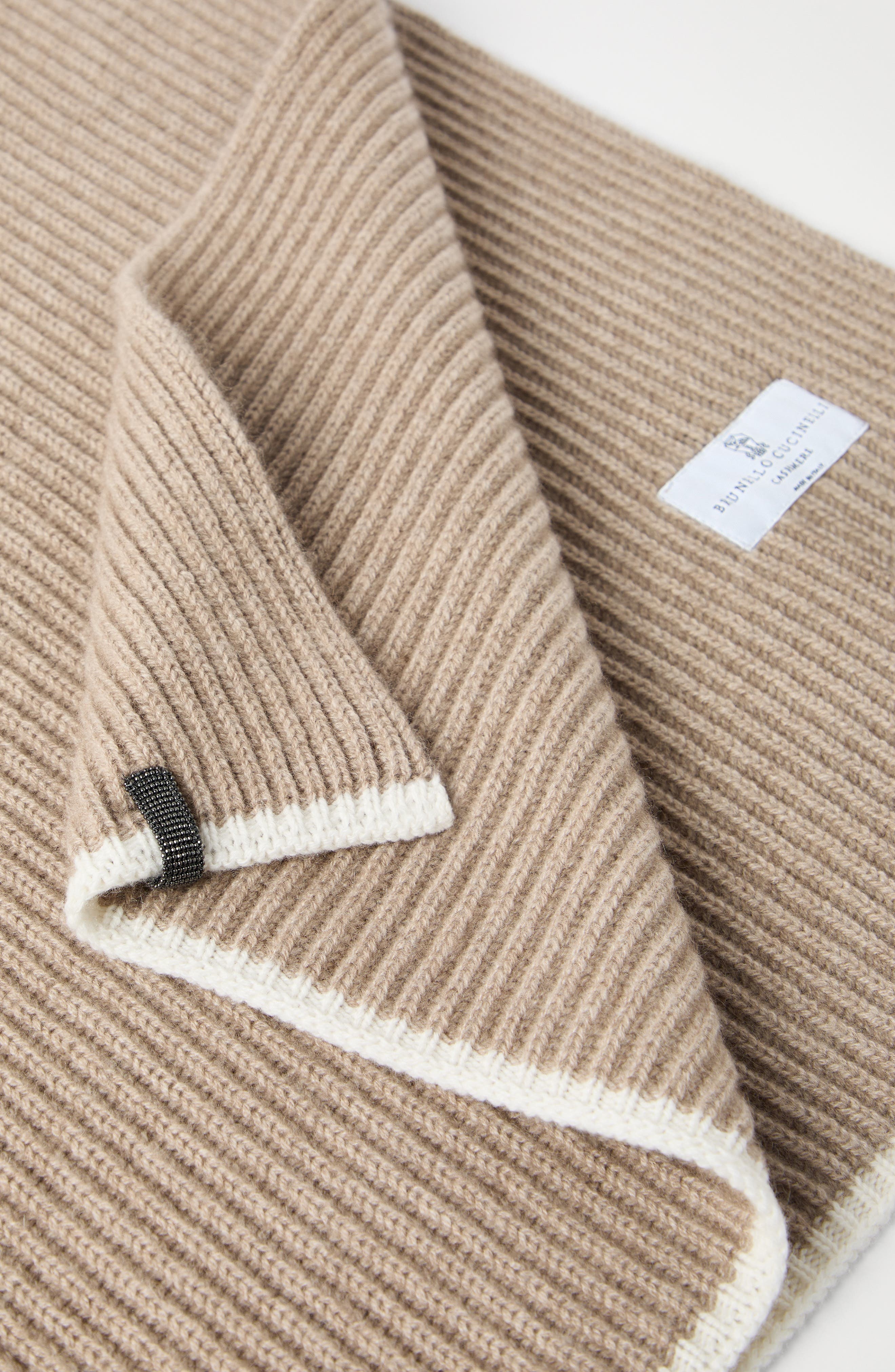 Brunello Cucinelli Knit scarf in Light Brown at Nordstrom - 4