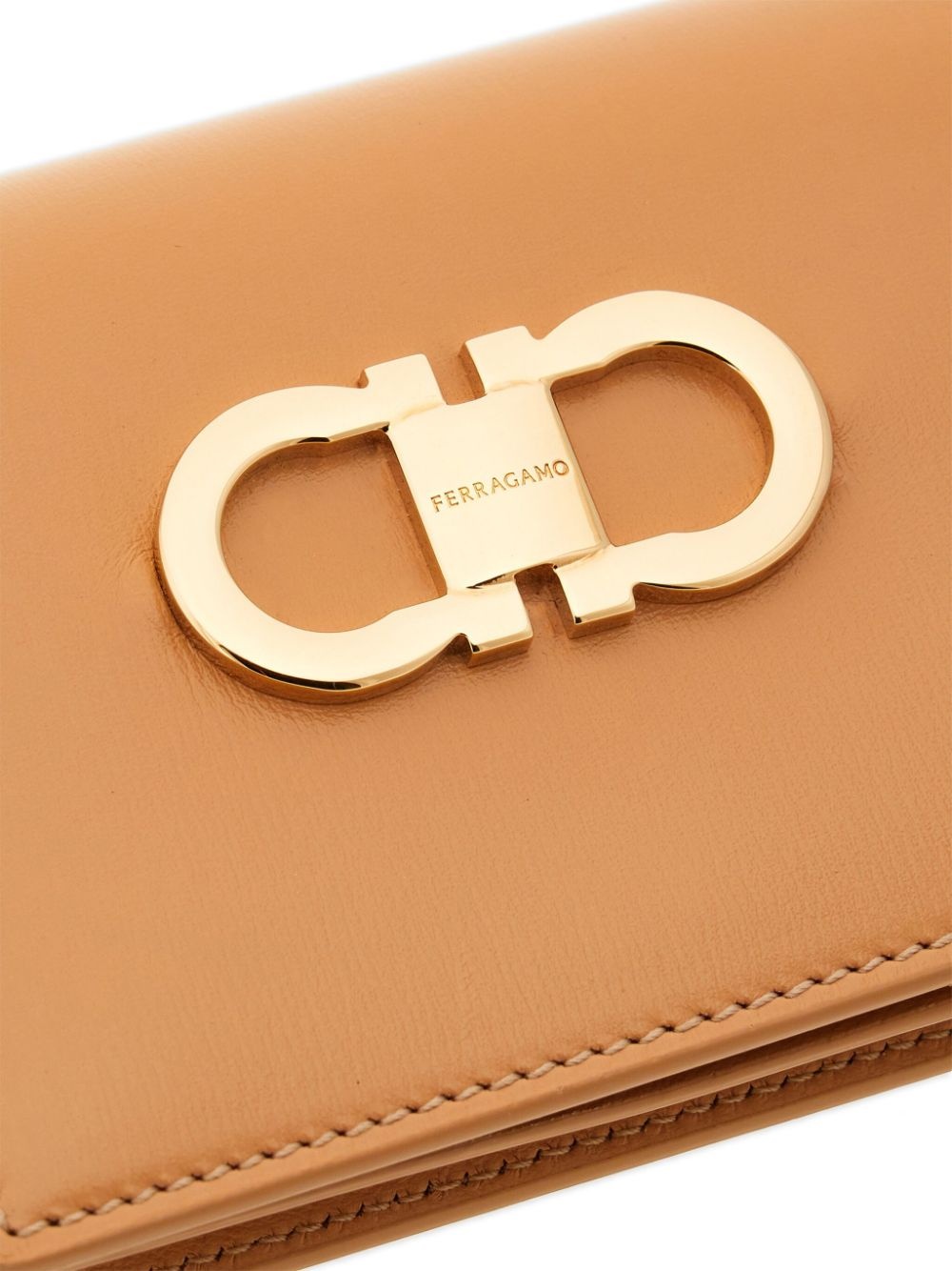 Gancini-plaque leather wallet - 5