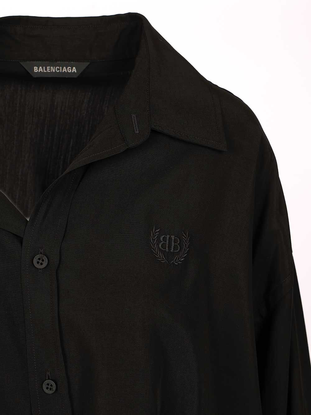 One Shoulder Shirt Shirts Black - 4