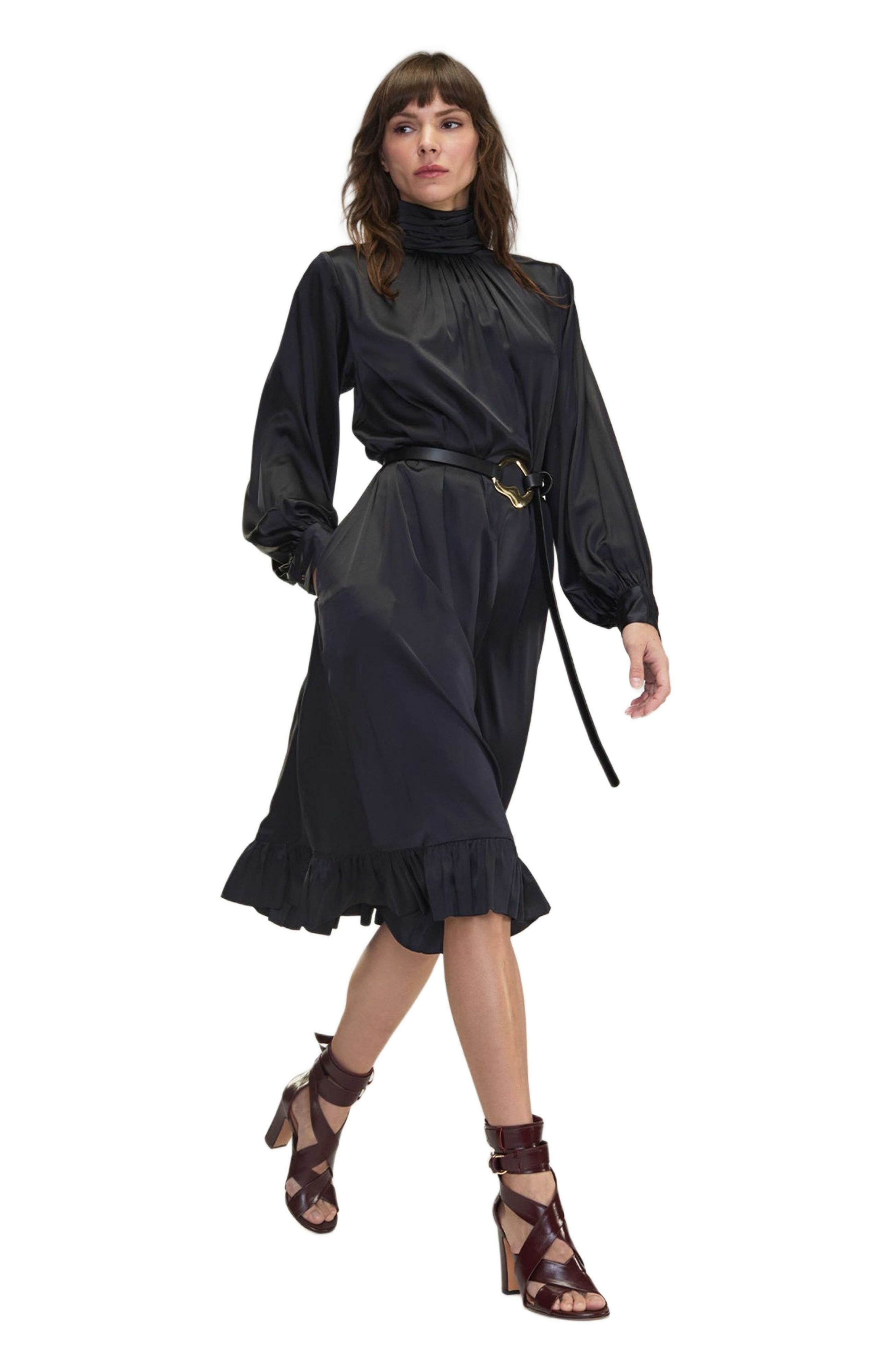 Cynthia Rowley Monroe Silk Charmeuse Dress in Black at Nordstrom - 2