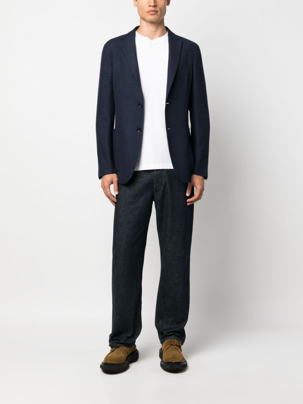 single-breasted wool blazer - 3