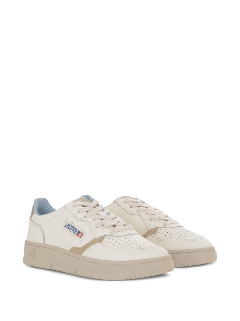 AUTRY Medalist perforated suede overlay trainers outlook