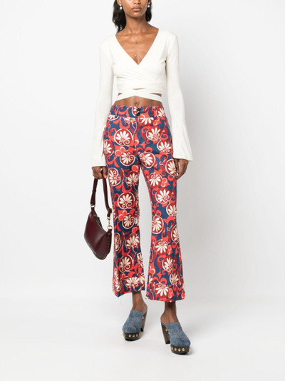La DoubleJ Hendrix floral-print cotton trousers outlook