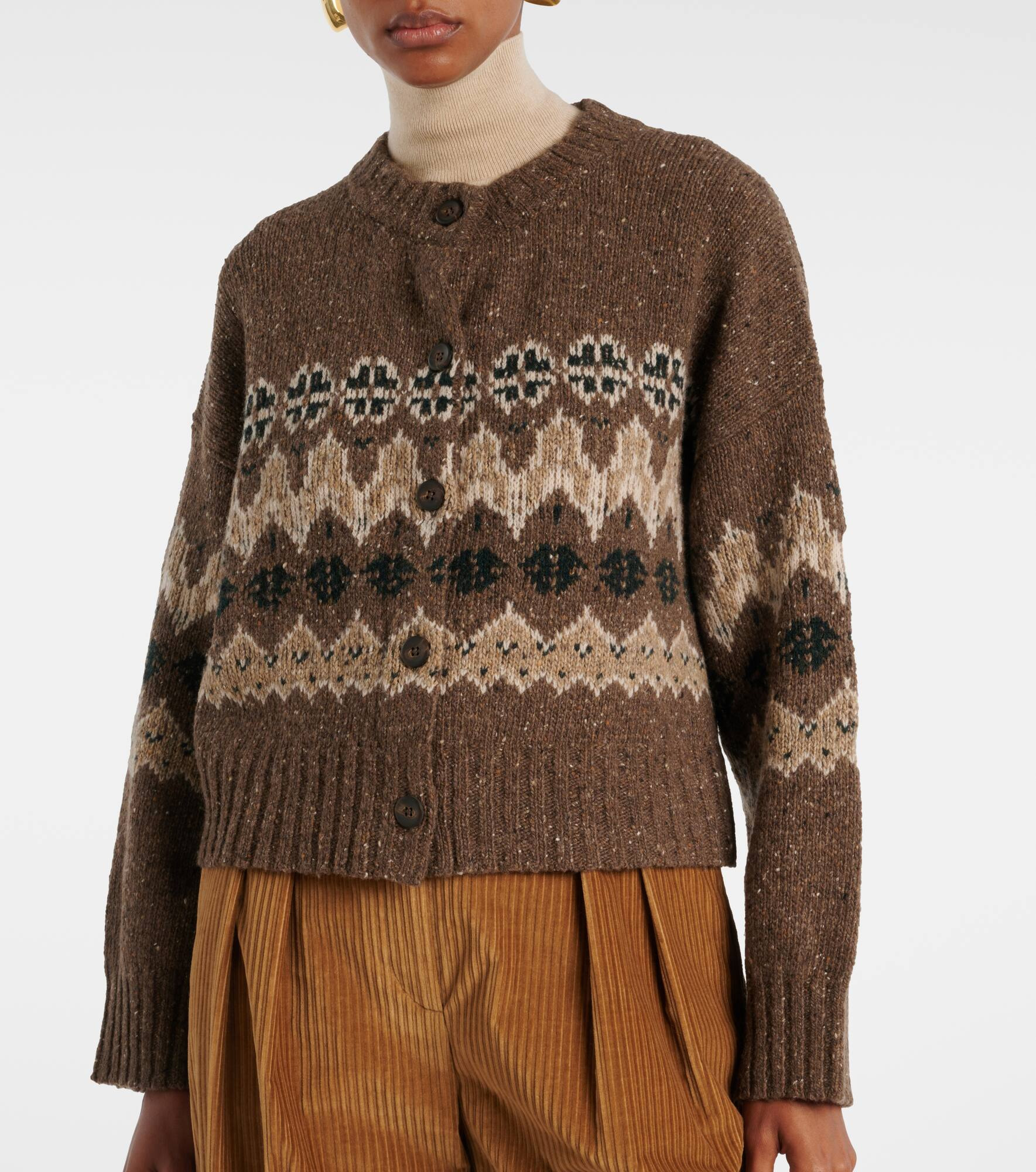 Cammie Fair Isle wool-blend cardigan - 6