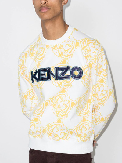 KENZO tiger pattern logo sweatshirt outlook