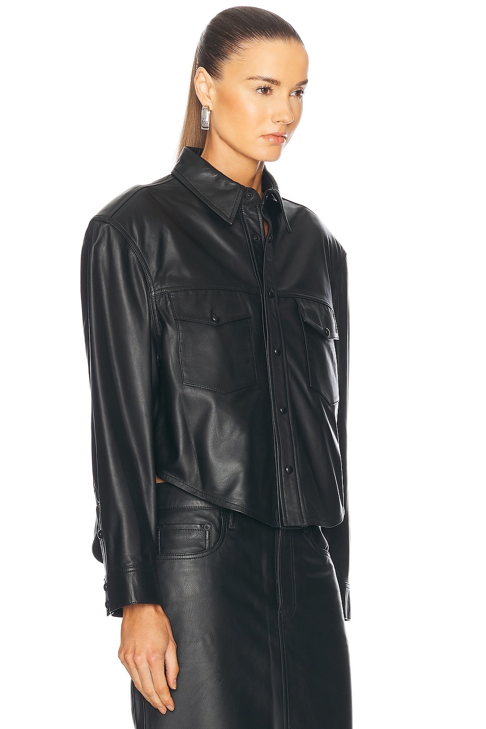 Leather Shirt Jacket - 2