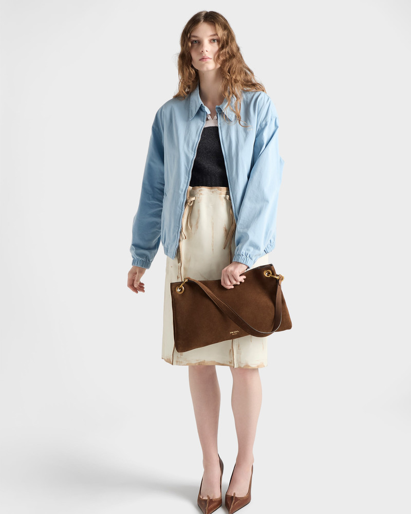 Prada Prada Etude large suede shoulder bag outlook