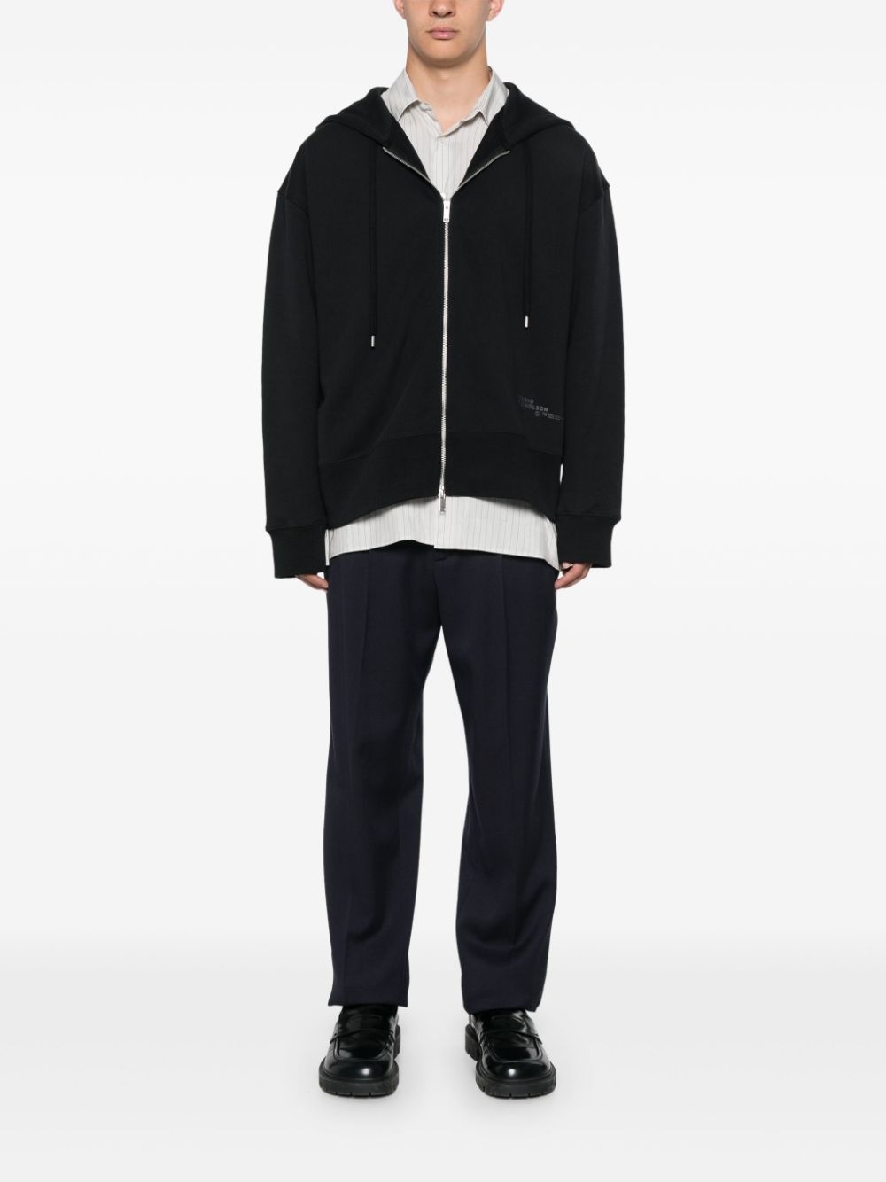logo-print zip-up hoodie - 2