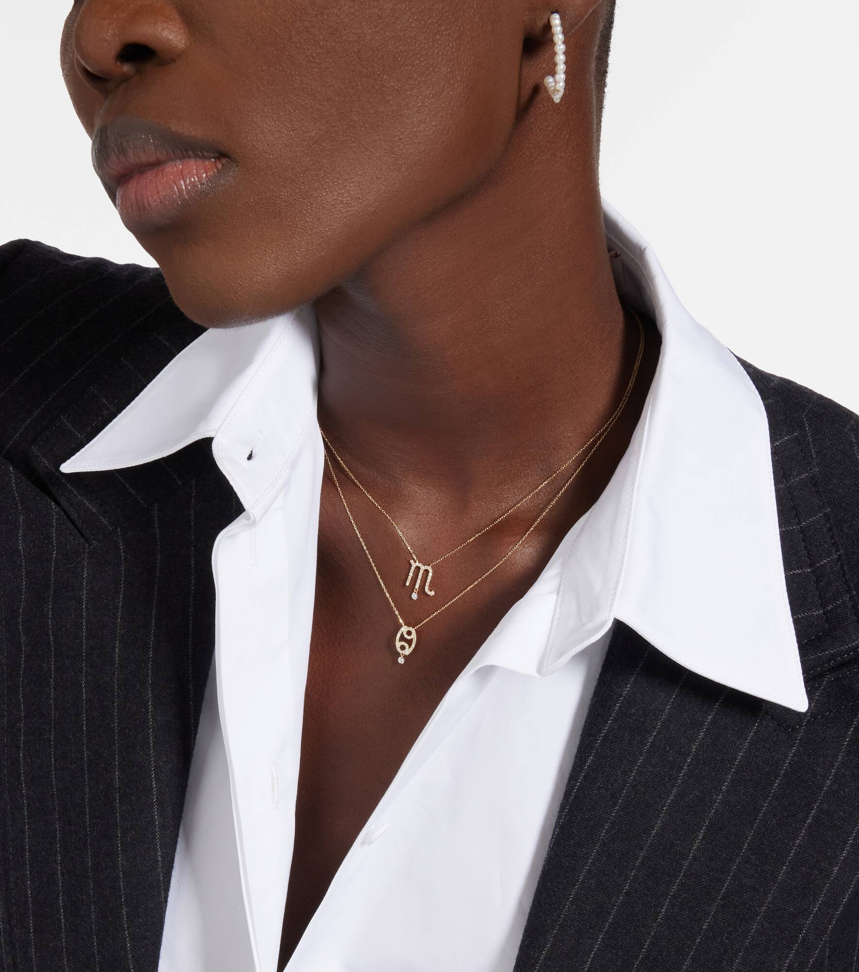 Cancer 18kt gold necklace with diamonds - 2