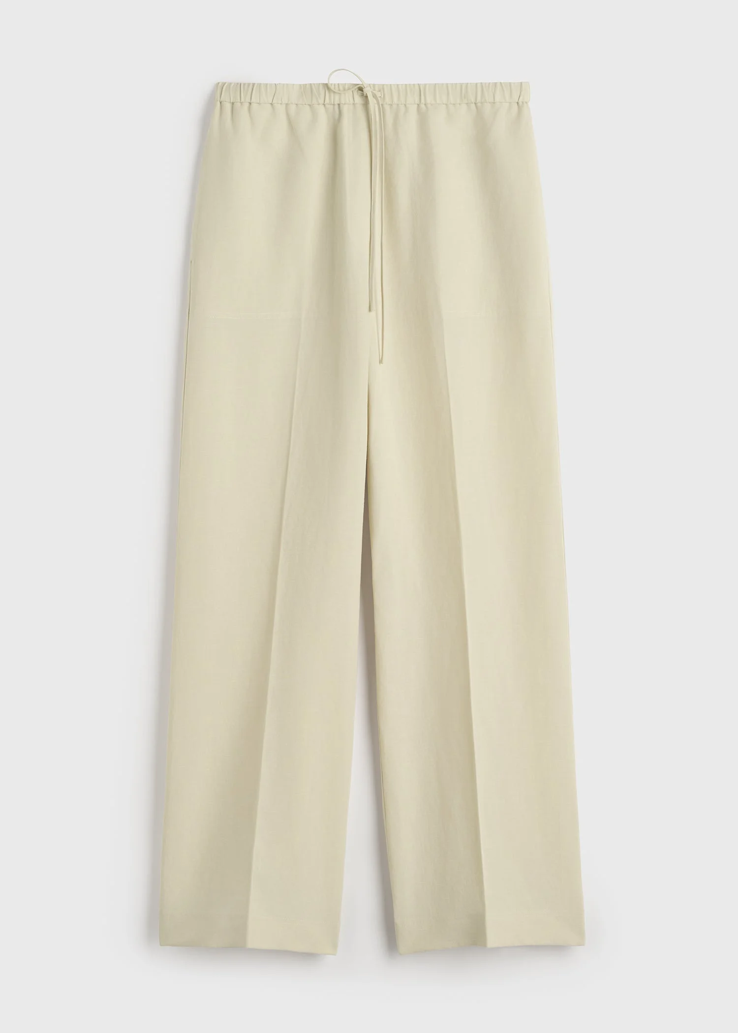 Fluid drawstring trousers talc - 1
